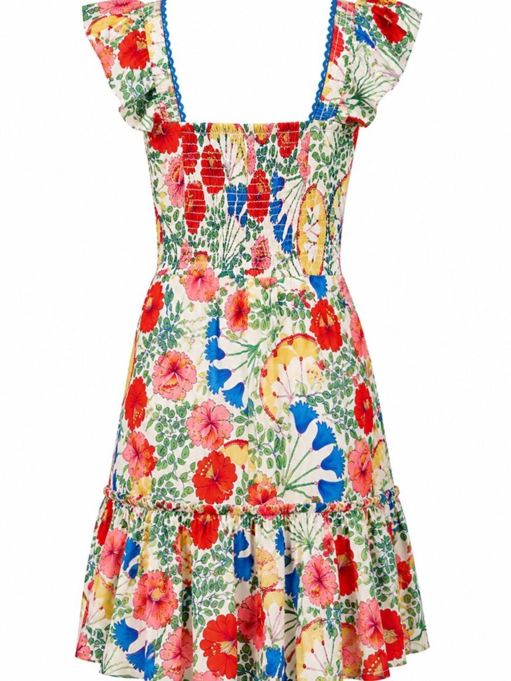 Adrianna Papell Square Neck Floral Print Mini Dress Size 12 NWT Cottagecore - Picture 9 of 9